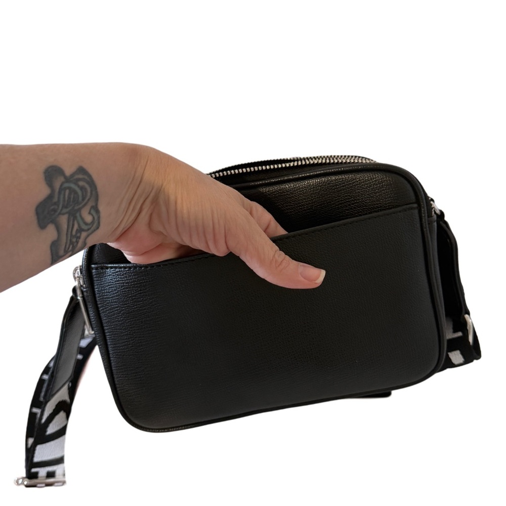 Karl Lagerfeld Choupette Cat Camera Crossbody Logo Bag Black Vegan Leather - Picture 10 of 17